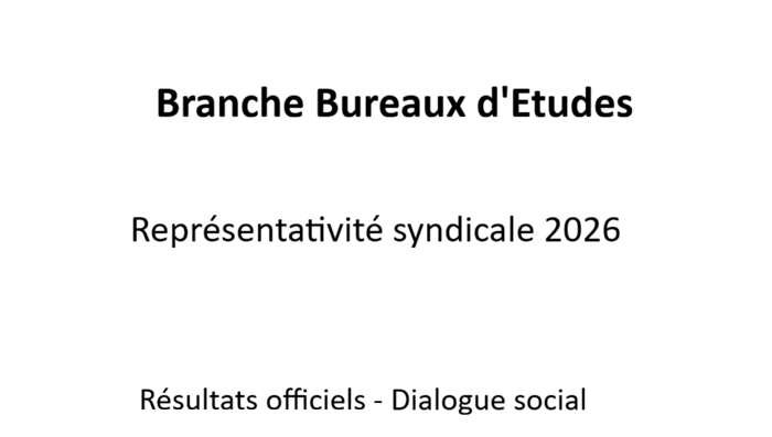 Représentativité OS Branche Bureaux d’Etudes en 2026
